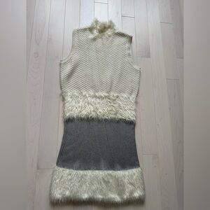 Diane Von Furstenberg Cream Textured Knit